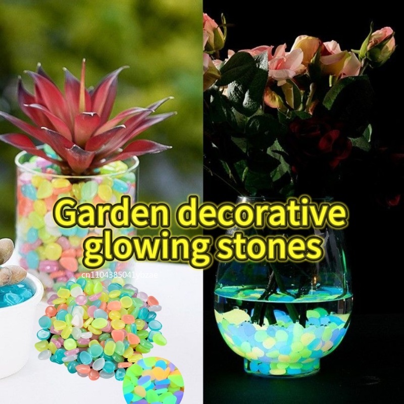 Fish Tank Gravel - 100-1000PCS Luminous Stone Garden Fish Tank