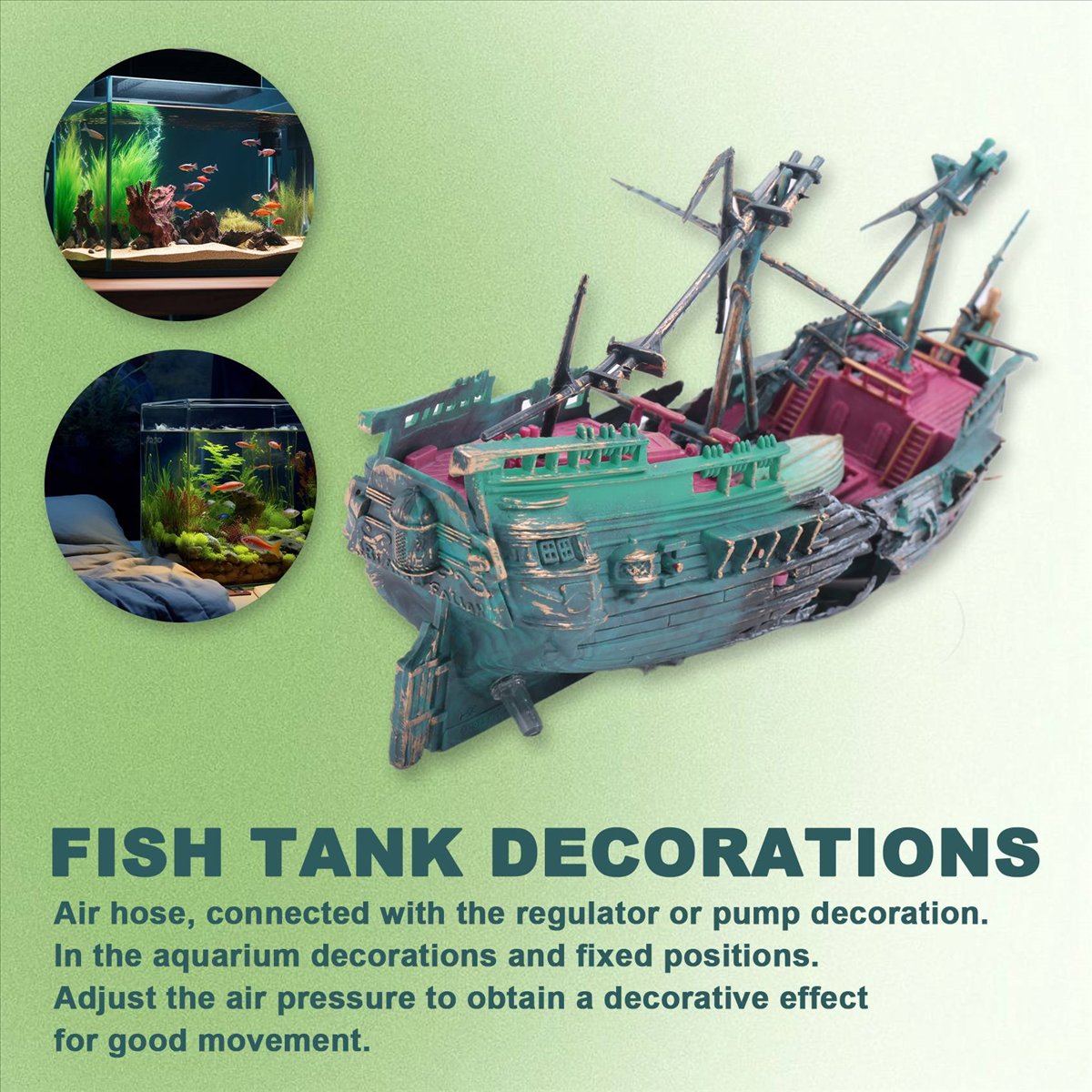 【ABFS】Large Aquarium Shipwreck - Aquarium Decor recension och pris