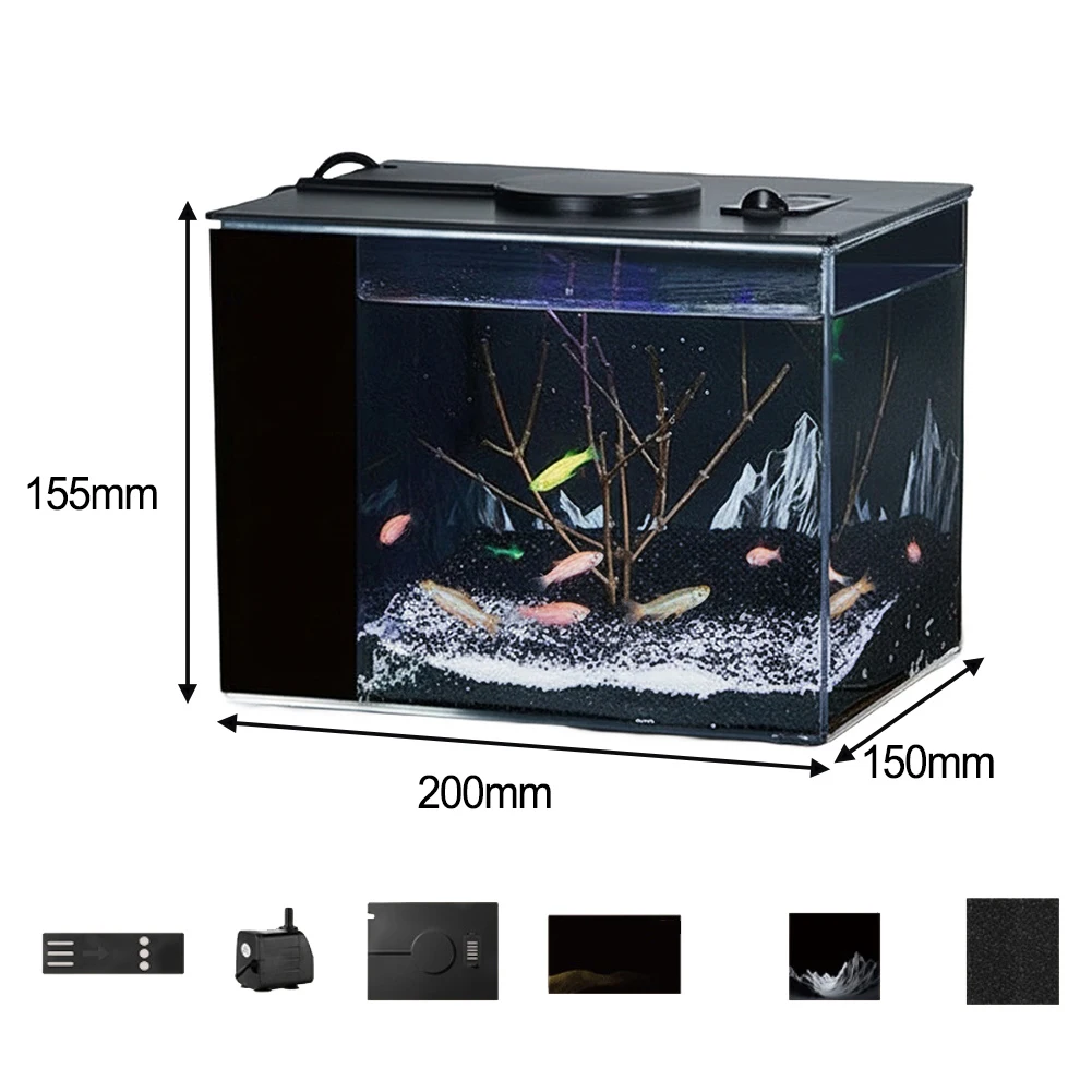 Self-circulation Fish Tank wit - Fish Aquarium Home recension och pris