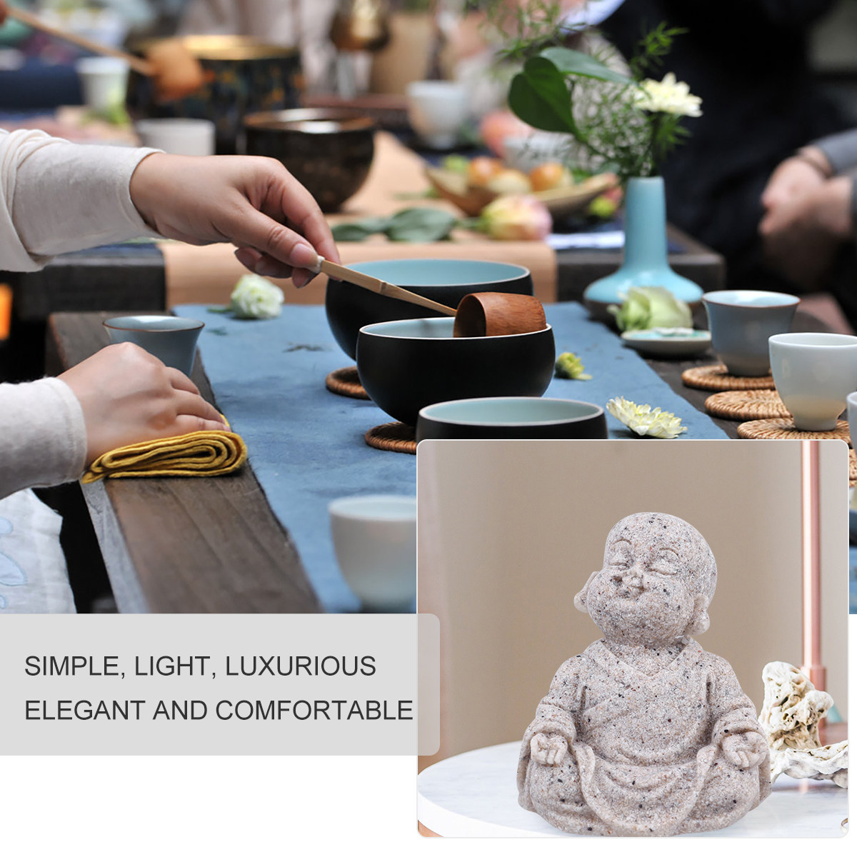 Maitreya Buddha Statue Sandsto - Aquarium Fish Tank recension och pris