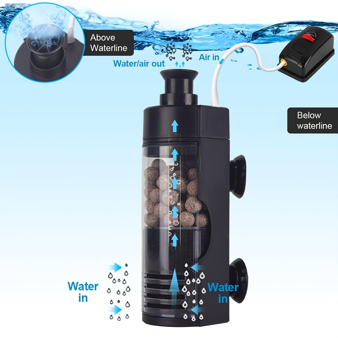 Compact Wall-Mounted Bio Spong - Betta Fish Tank recension och pris