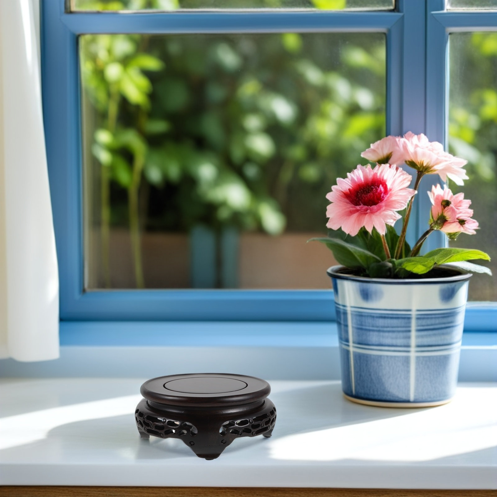 Wooden Vase Display Stand Roun - Aquarium Plants recension och pris