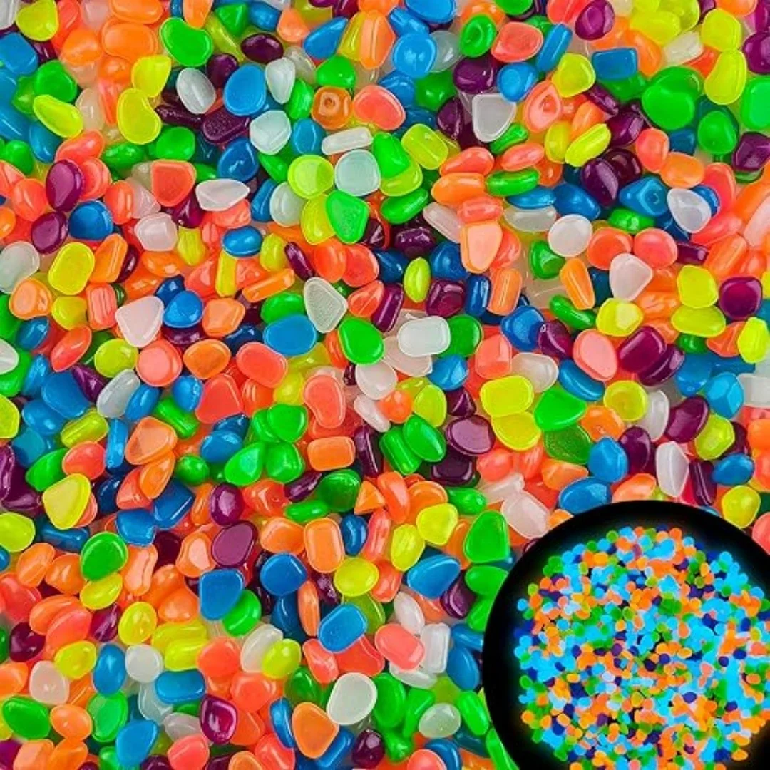 500Pcs Glow in The Dark Garden - Fish Tank Gravel recension och pris